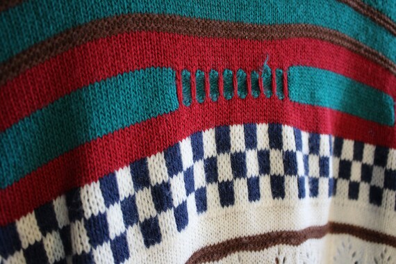 Stefan Inernational Crocket Knit Patchwork Long V… - image 7