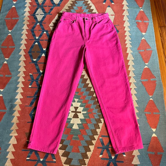 Vintage Fuscia Jeans Newport News Jeanology Strai… - image 4