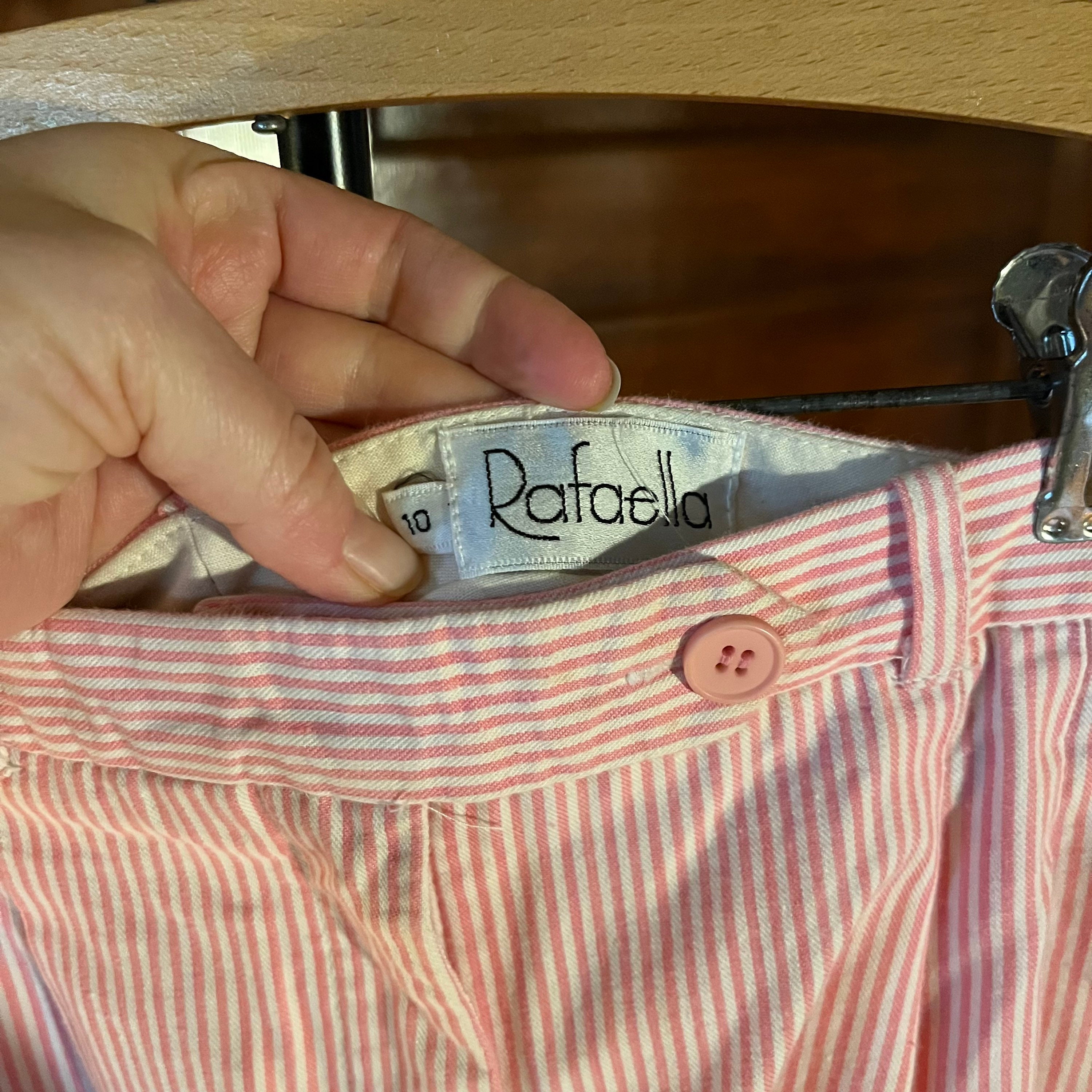 Vintage Rafaella Candy Stripe Pink and White Trousers 29