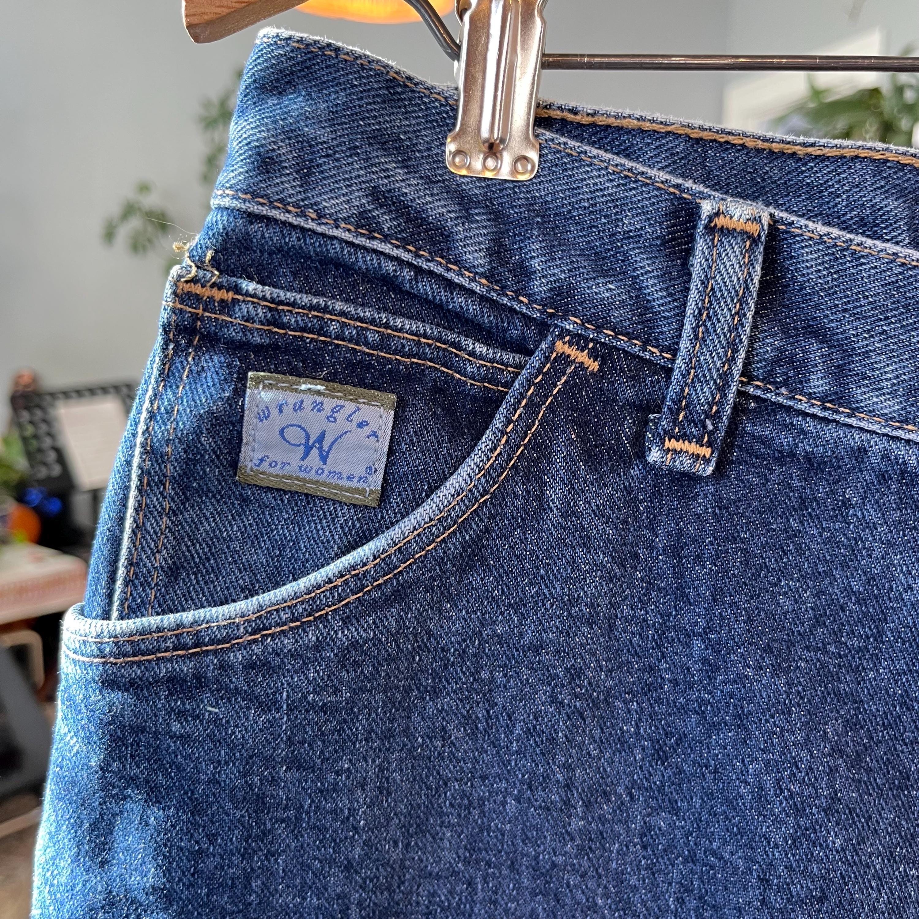 Vintage Wrangler for Women Dark Wash Denim Mom Jeans 30 Waist - Etsy