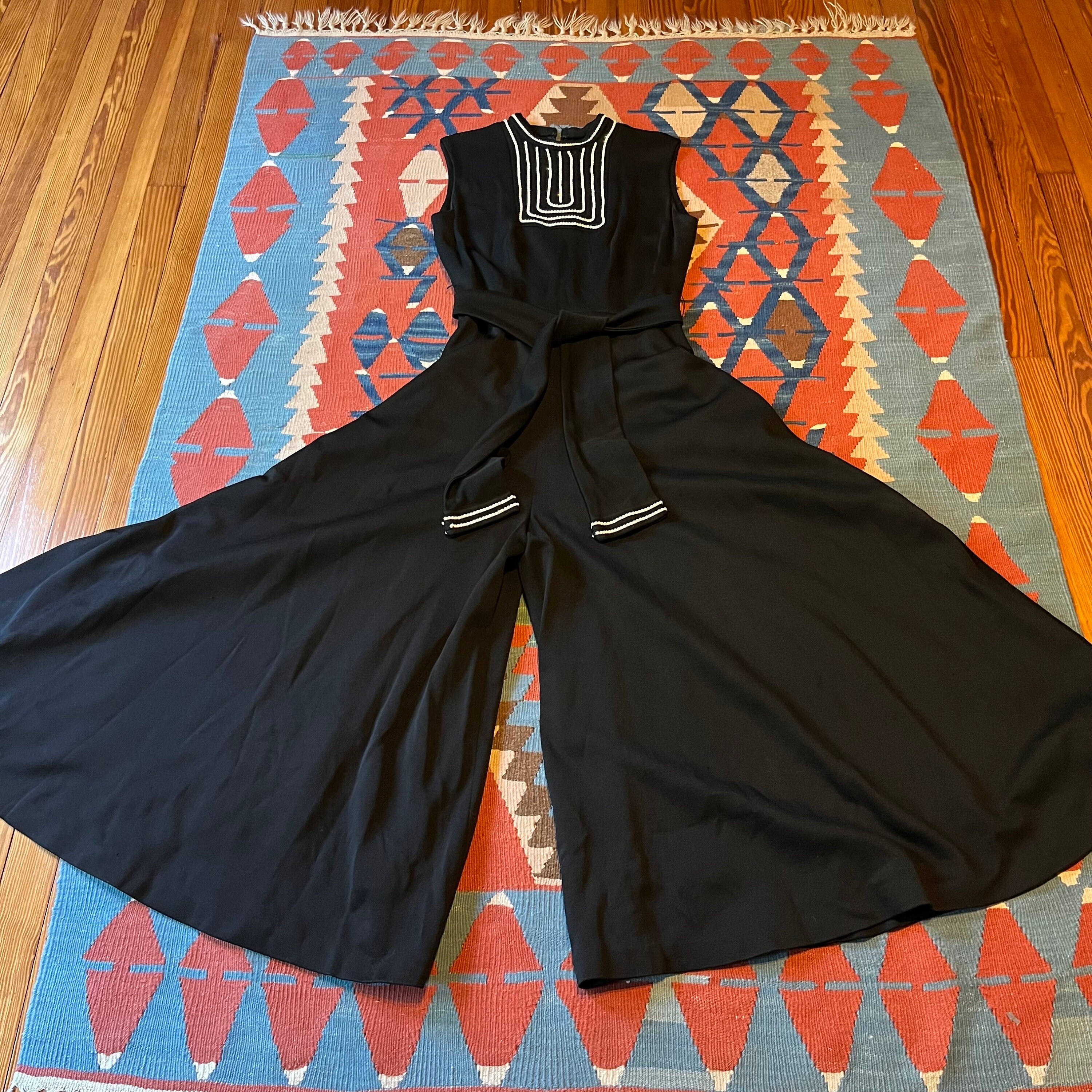 Black gaucho jumpsuit sales