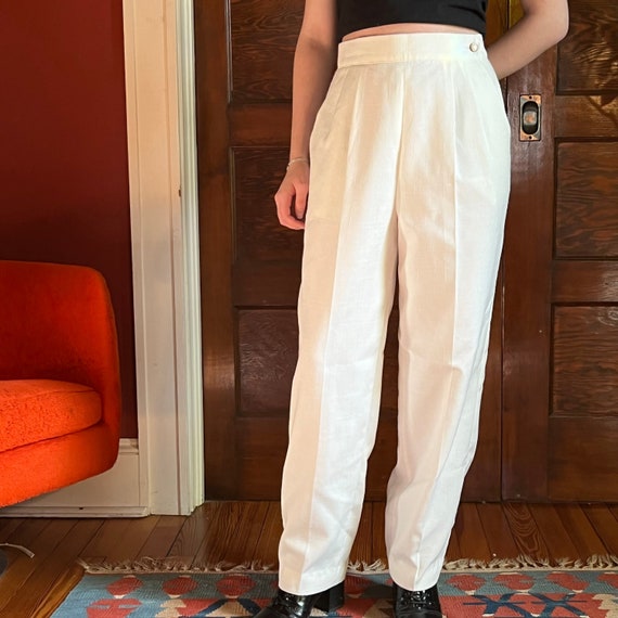 Vintage that’s me! White Wide Leg Trousers - image 1