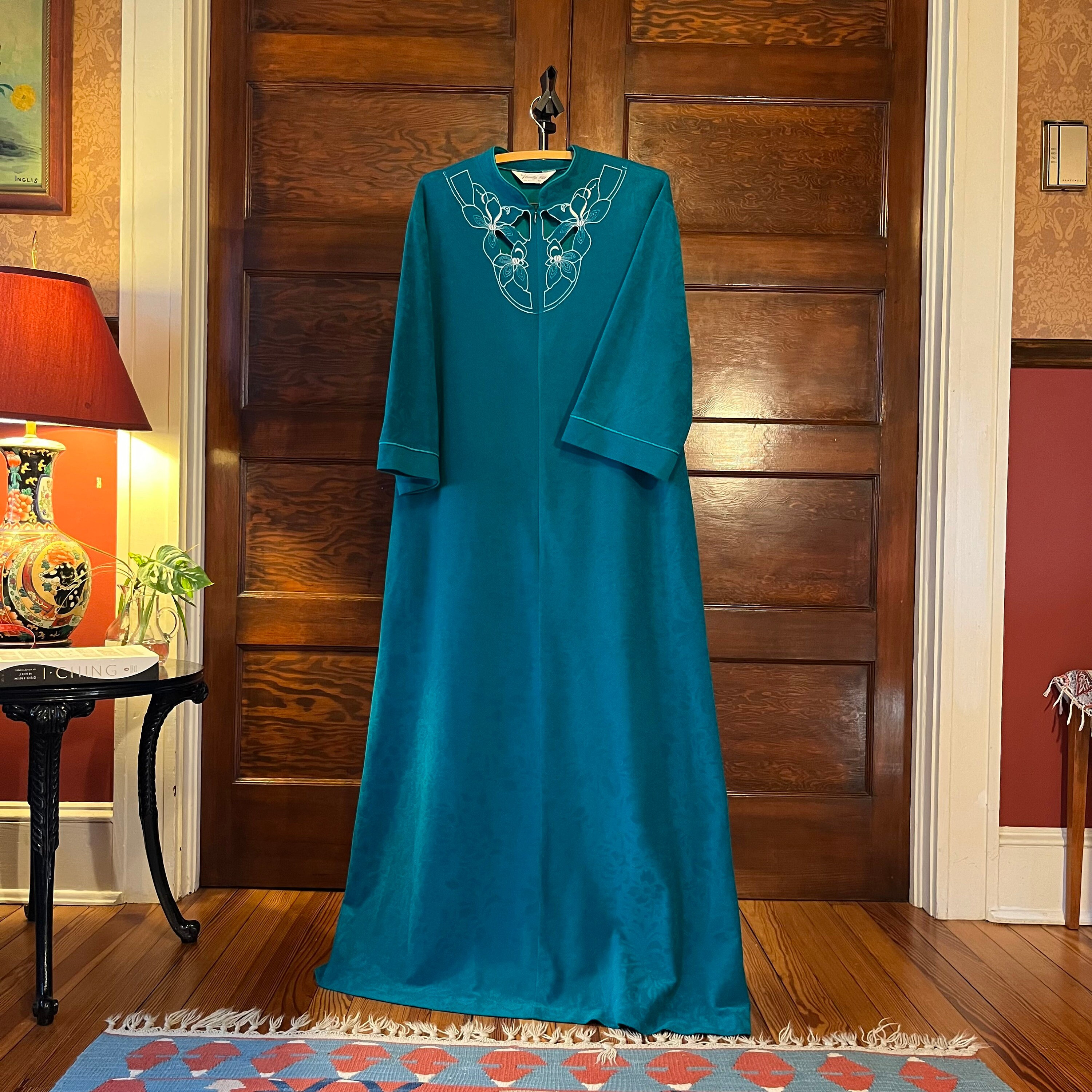 Emerald Green Robe Dress - Etsy