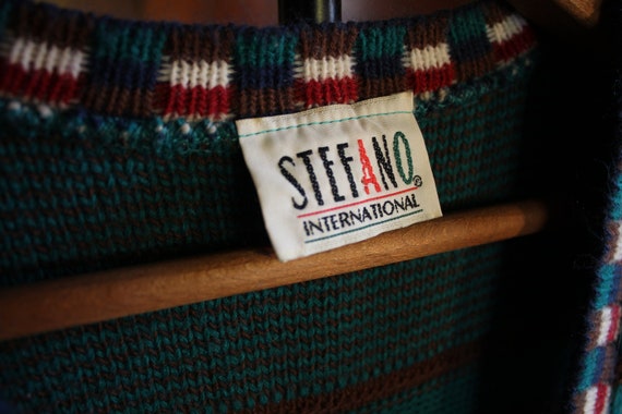 Stefan Inernational Crocket Knit Patchwork Long V… - image 6