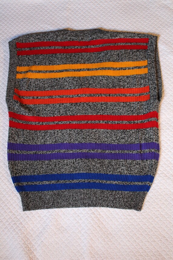 Gitano Plus Knit Rainbow Stripe Vest Size 42 - image 6