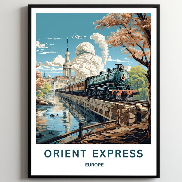 Orient Express Travel Print Wall Art Orient Express Wall Hanging Home Décor Orient Express Gift Art Lovers Europe Art Poster