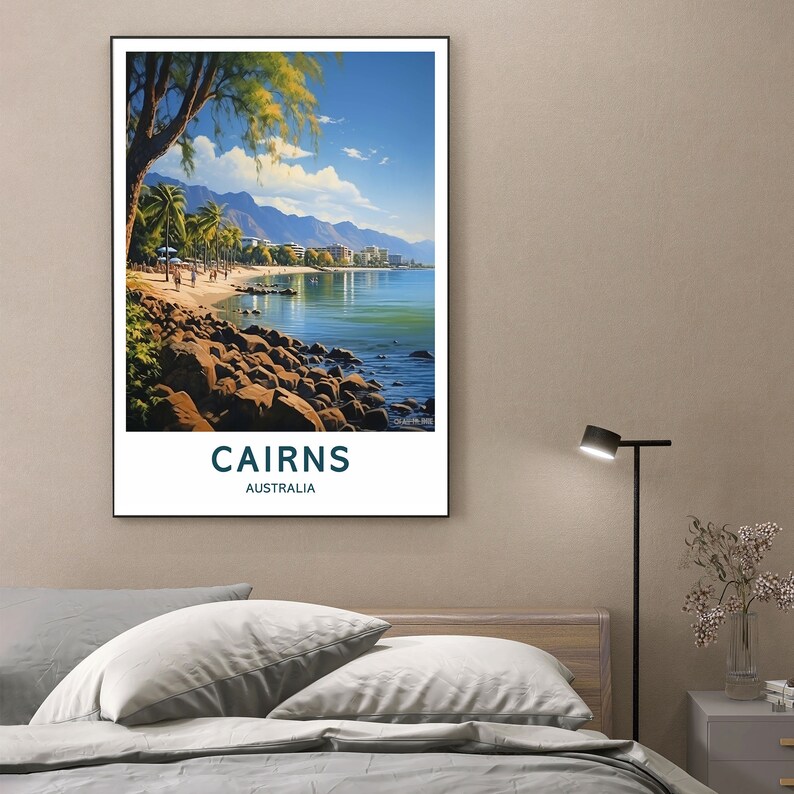 Cairns Travel Print Wall Art Cairns Wall Hanging Home Décor Cairns Gift