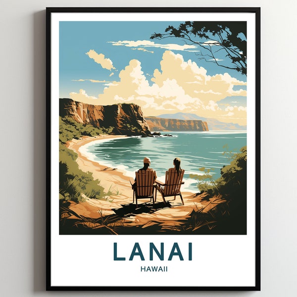 Lanai Travel Print Wall Art Lanai  Wall Hanging Home Décor Lanai Gift Art Lovers Hawaii Art Poster