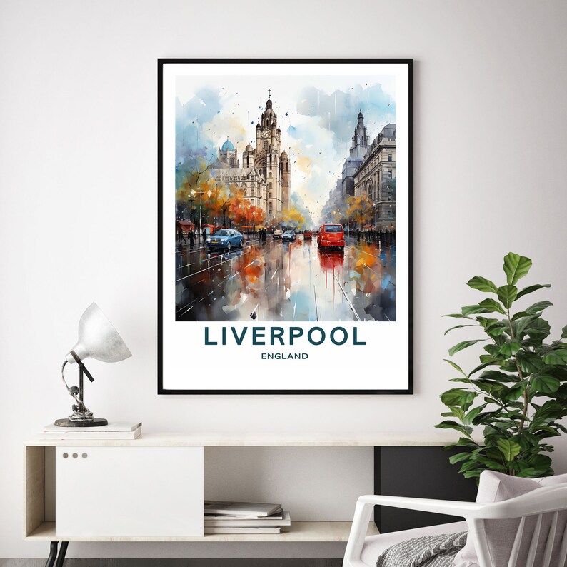 Liverpool Travel Print Wall Art Liverpool Wall Hanging Home Décor