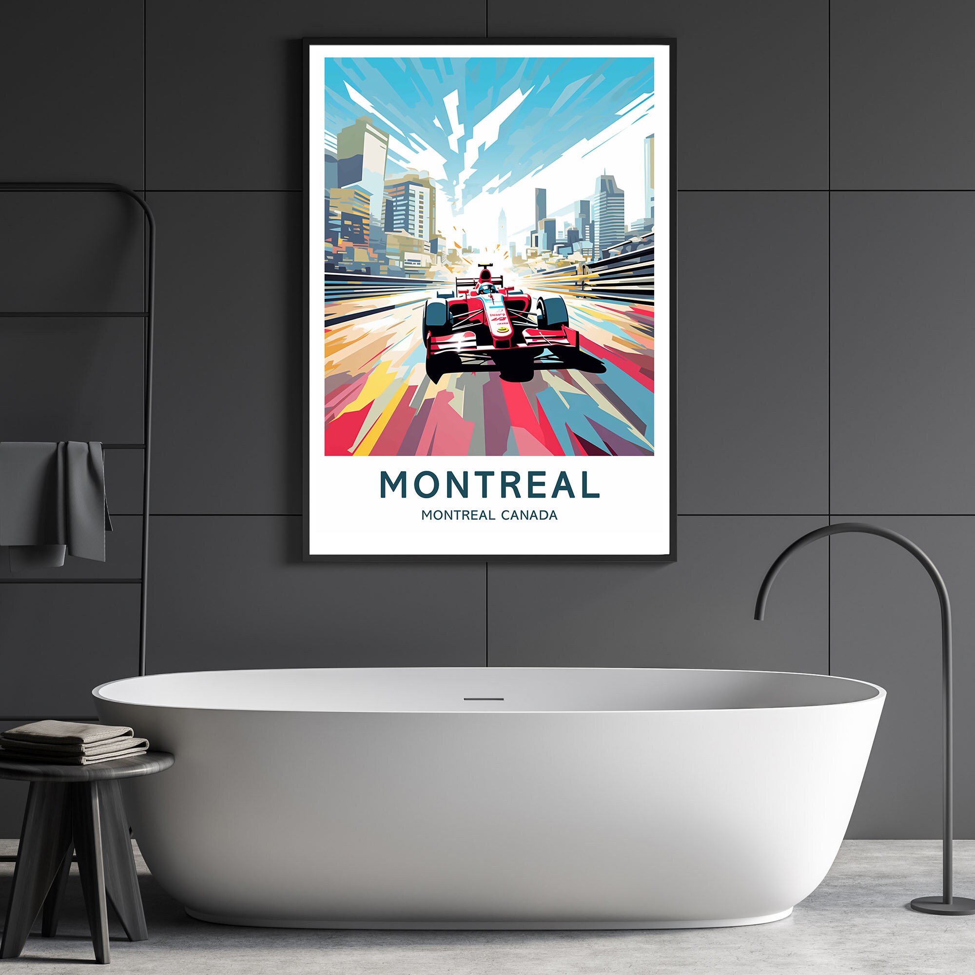 Montreal Poster, Montreal Canada Race Car Art, Motorsport Travel Prints