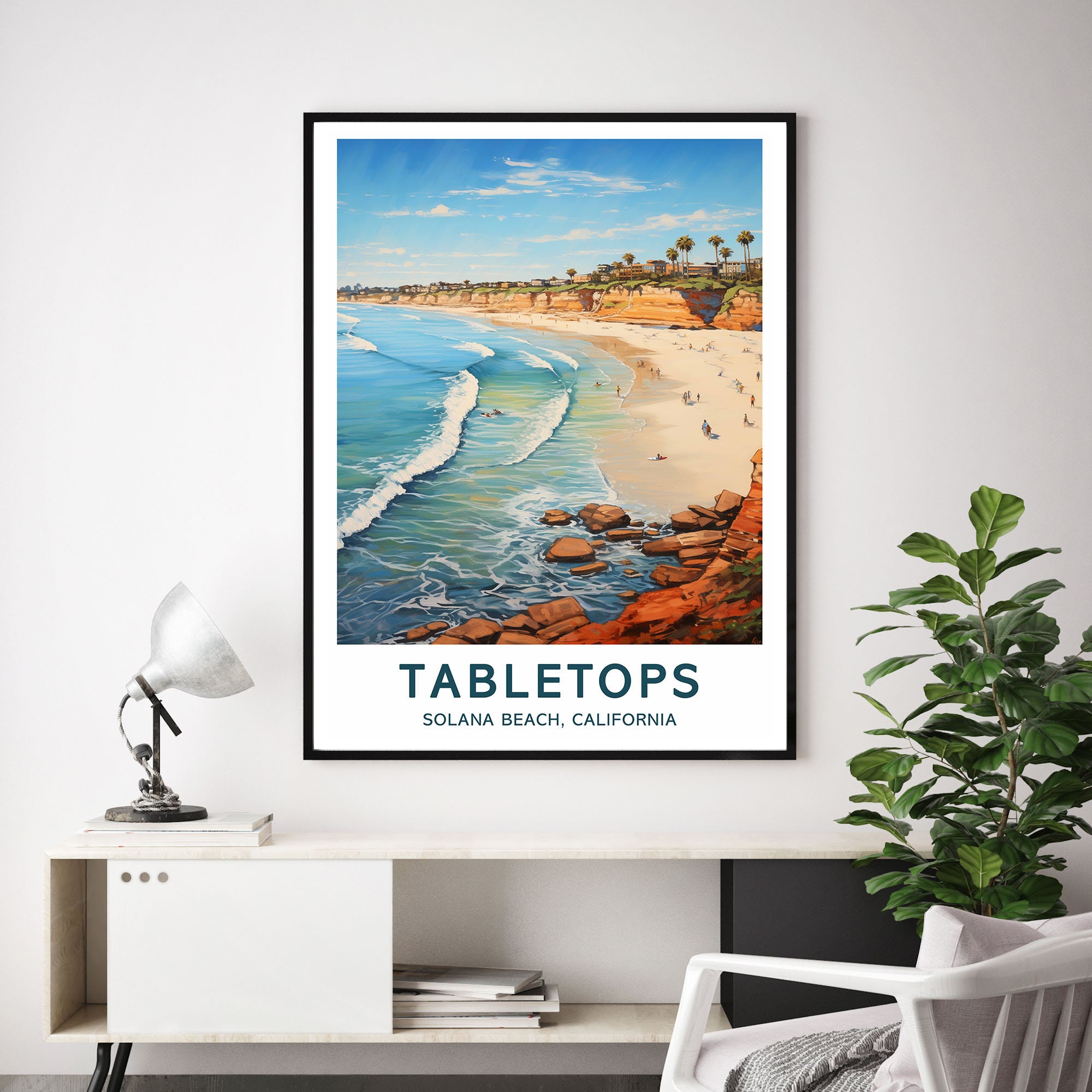 Tabletops Travel Print Wall Art Tabletops Surf Poster Tabletops Surfing