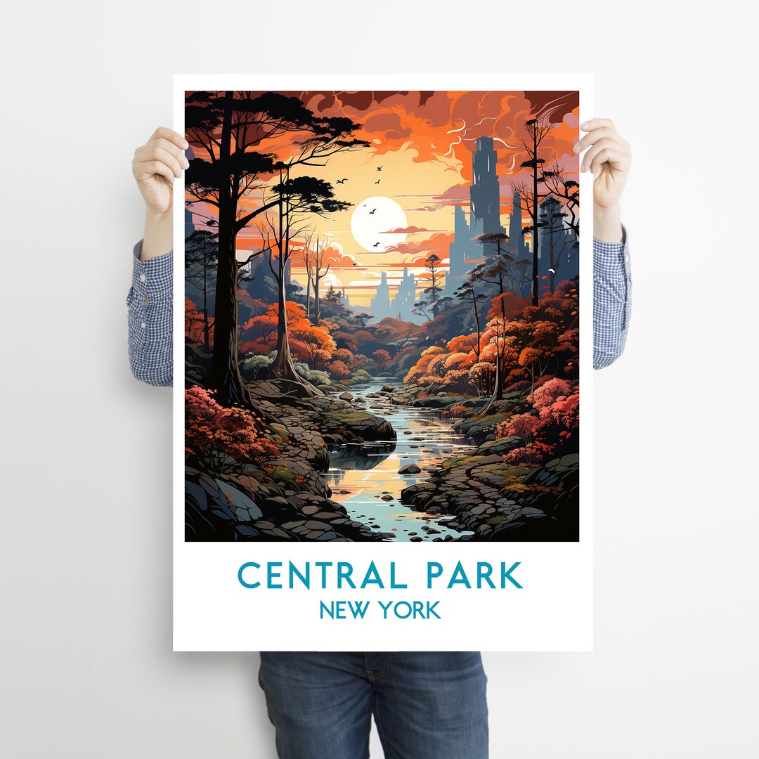 Central Park Travel Print Wall Art Central Park Wall Hanging Home Décor