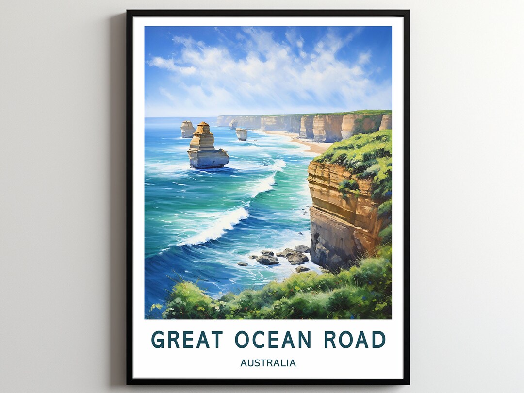Great Ocean Road Travel Print Wall Art Great Ocean Road Wall Hanging