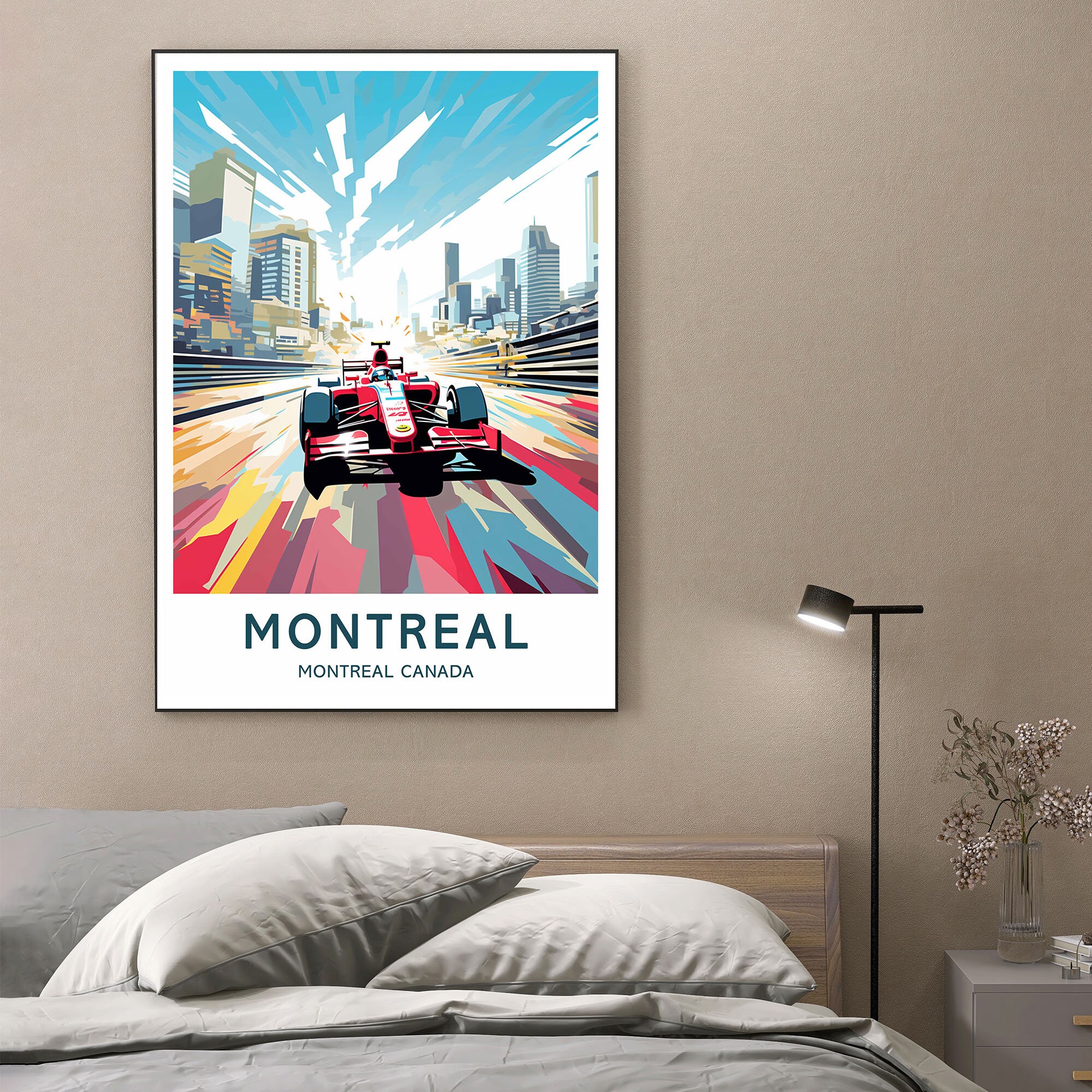 Montreal Poster, Montreal Canada Race Car Art, Motorsport Travel Prints