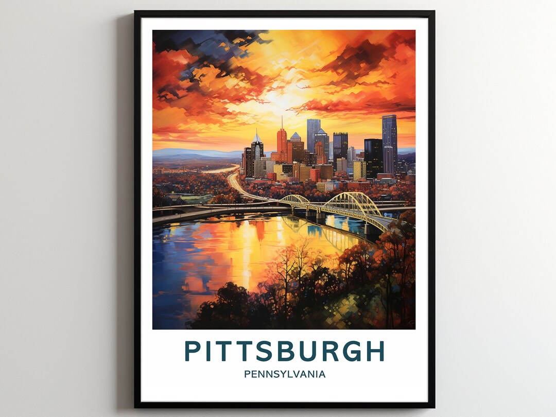 Pittsburgh Travel Print Wall Art Pittsburgh Wall Hanging Home Décor