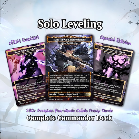 Solo Leveling Commander Deck • 170 Card Upgrade Pack • MTG Proxy Deck • Magic cEDH Commander • Custom Proxies