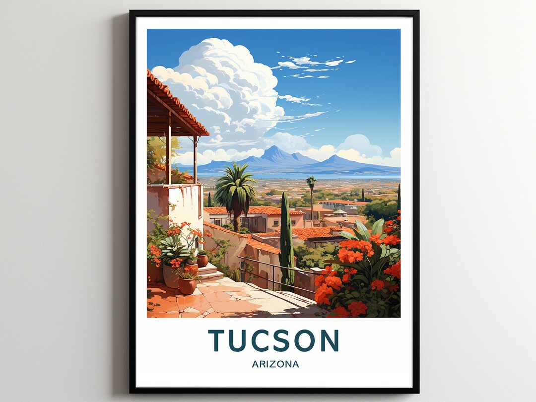 Tucson Travel Print Wall Art Tucson Wall Hanging Home Décor Tucson Gift Art Lovers Arizona Art