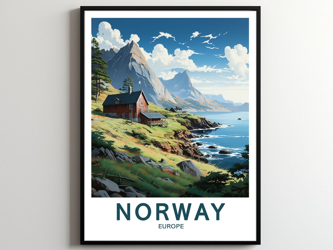 Norway Travel Print Wall Art Norway Wall Hanging Home Décor Norway Gift