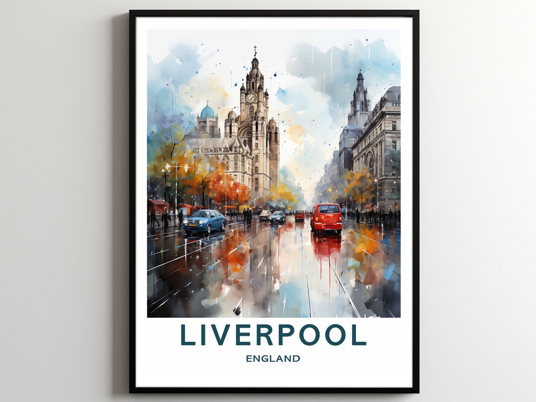 Liverpool Travel Print Wall Art Liverpool Wall Hanging Home Décor