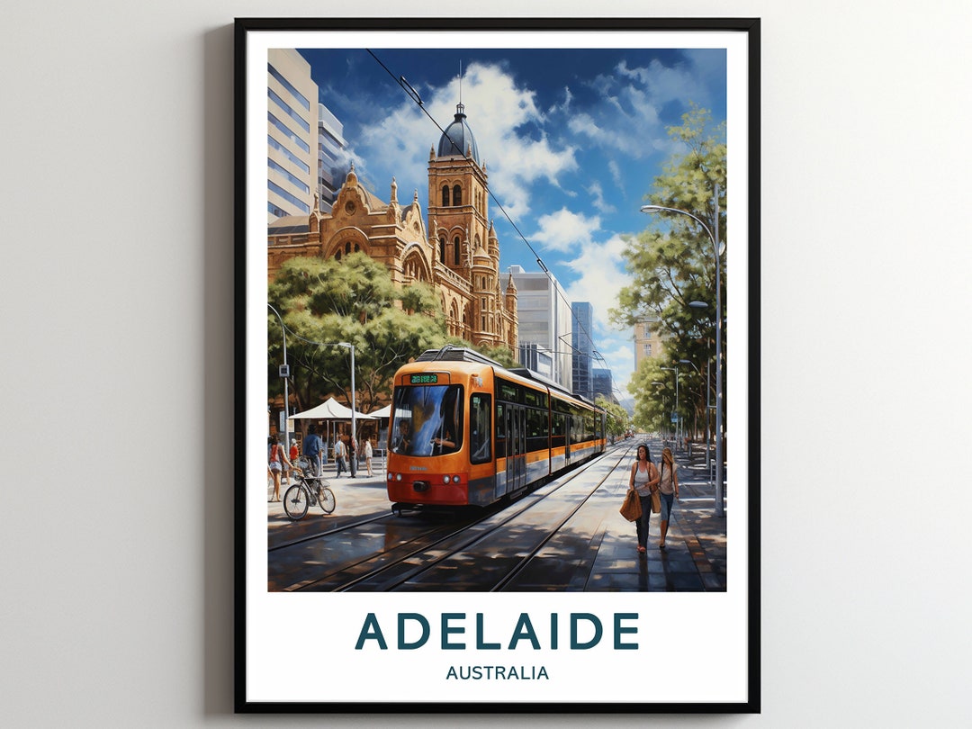 Adelaide Travel Print Wall Art Adelaide Wall Hanging Home Etsy