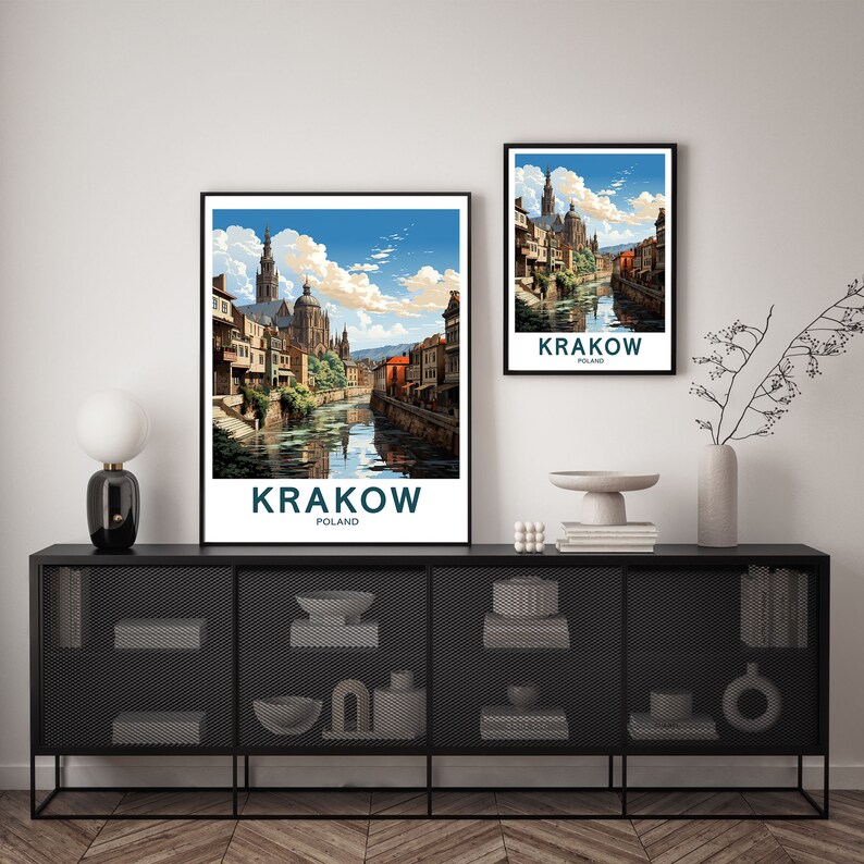Krakow Travel Print Wall Art Krakow Wall Hanging Home Décor Krakow Gift