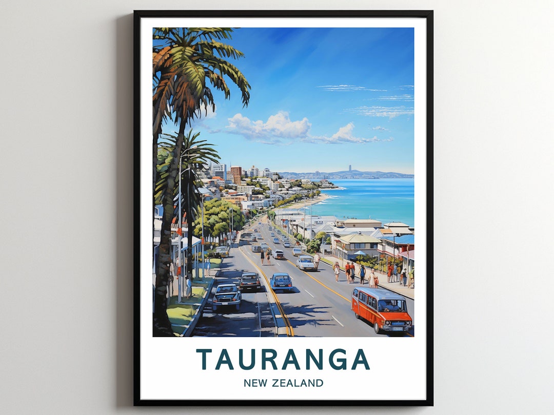 Tauranga Travel Print Wall Art Tauranga Wall Hanging Home Etsy