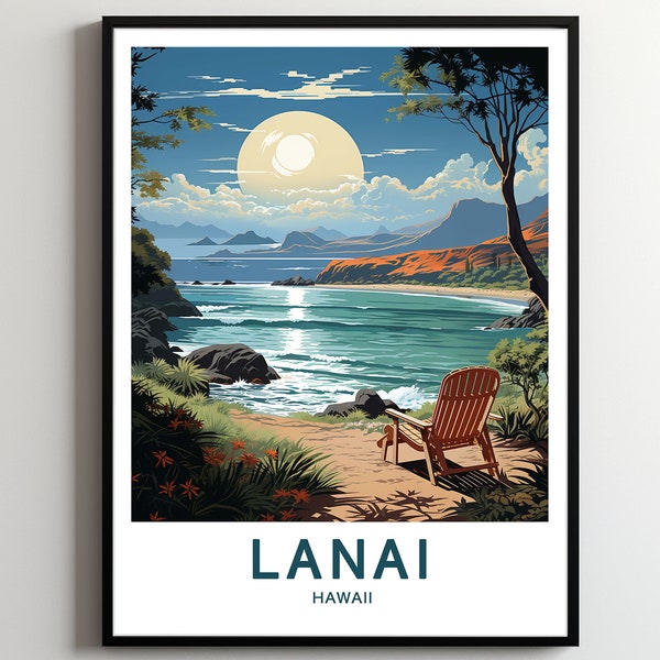 Lanai Travel Print Wall Art Lanai  Wall Hanging Home Décor Lanai Gift Art Lovers Hawaii Art Poster