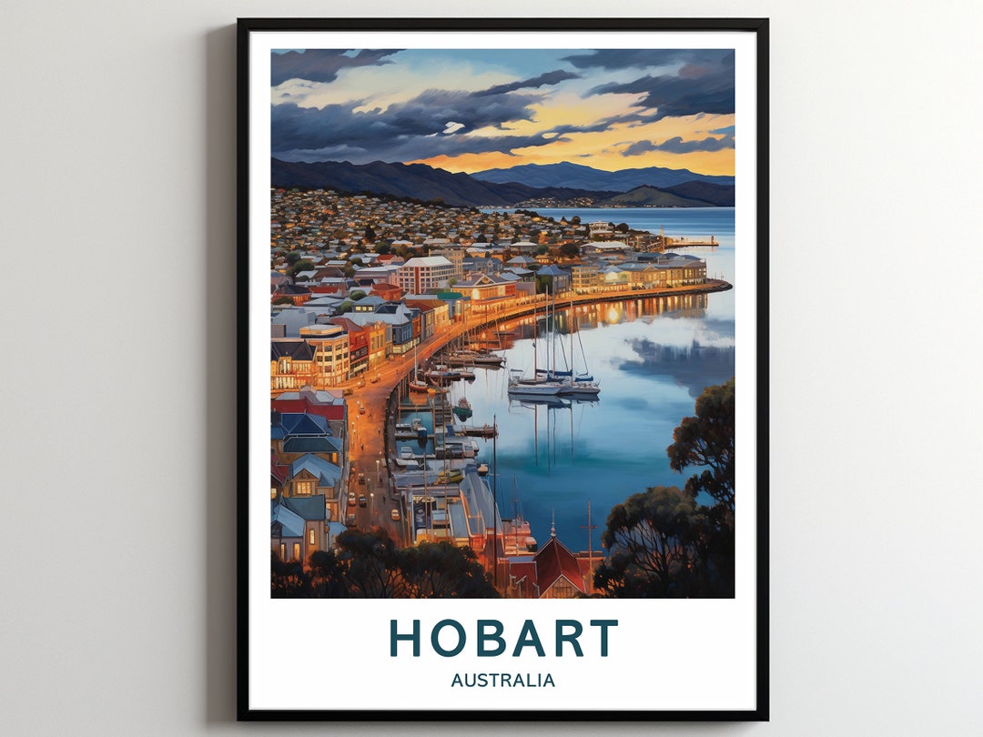 Hobart Travel Print Wall Art Hobart Wall Hanging Home Décor Hobart Gift