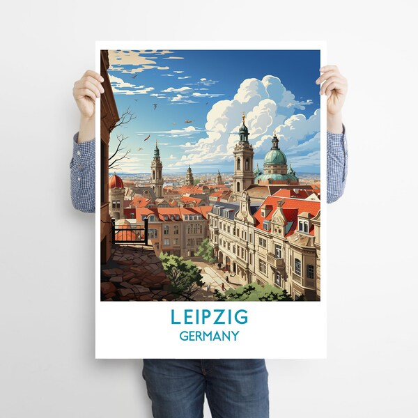 Leipzig Travel Print Wall Art Leipzig Wall Hanging Home Décor Leipzig Gift Art Lovers Germany Art Poster