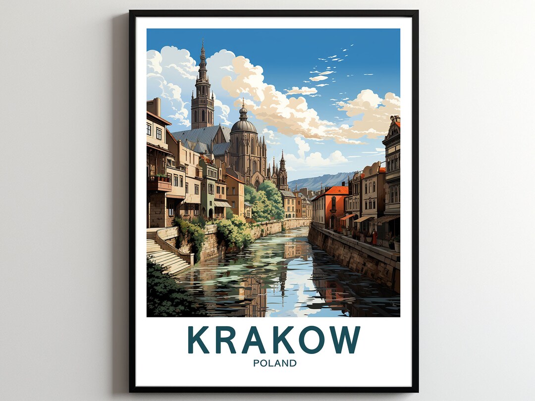 Krakow Travel Print Wall Art Krakow Wall Hanging Home Décor Krakow Gift