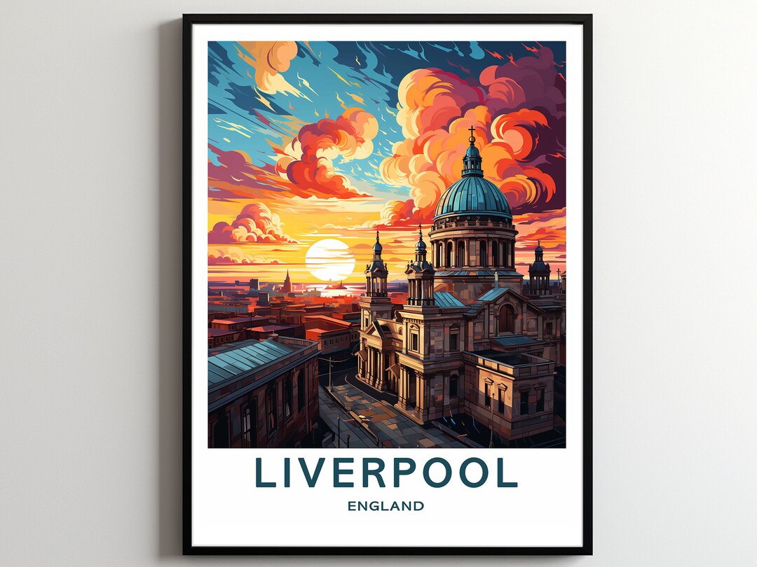 Liverpool Travel Print Wall Art Liverpool Wall Hanging Home Décor