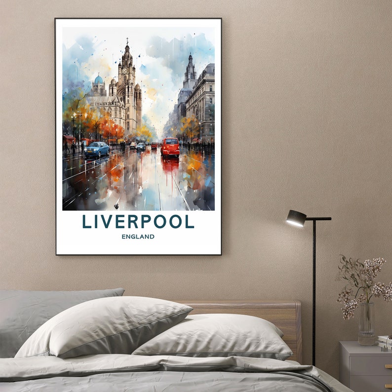 Liverpool Travel Print Wall Art Liverpool Wall Hanging Home Décor