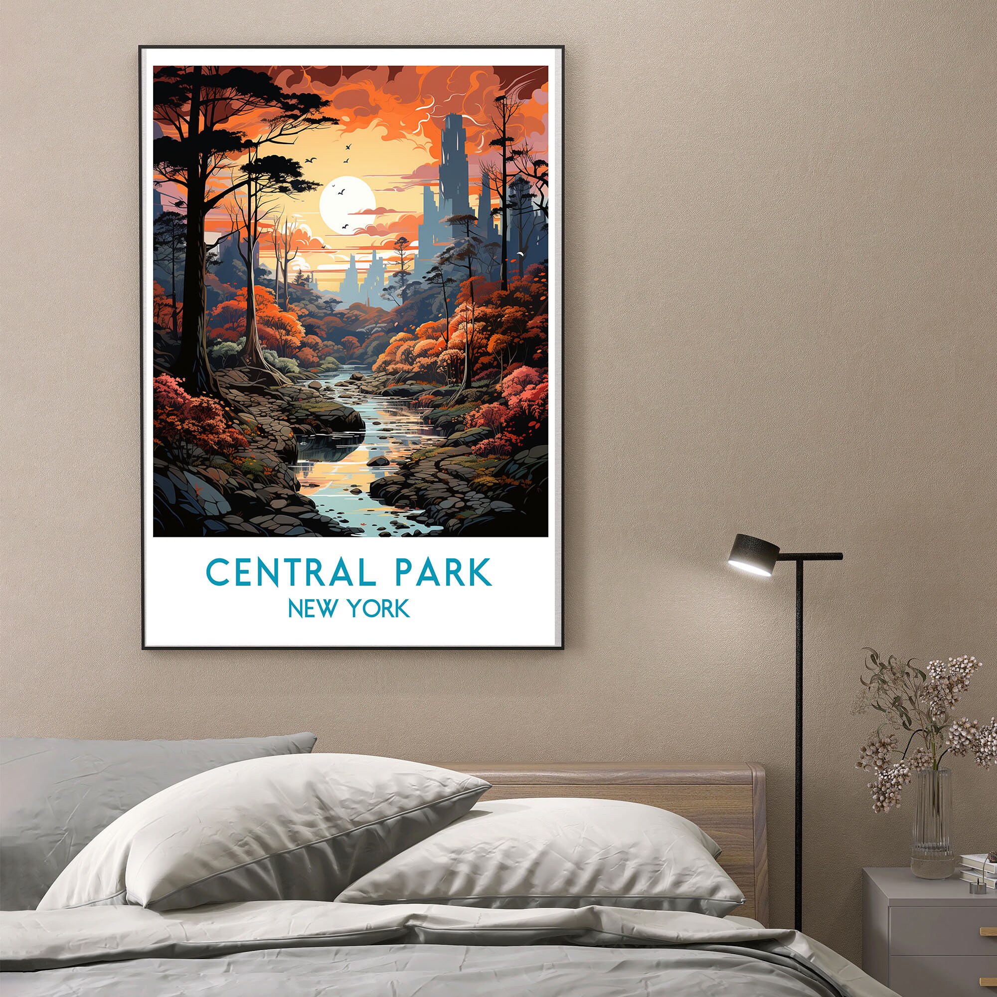Central Park Travel Print Wall Art Central Park Wall Hanging Home Décor Central Park Gift Art