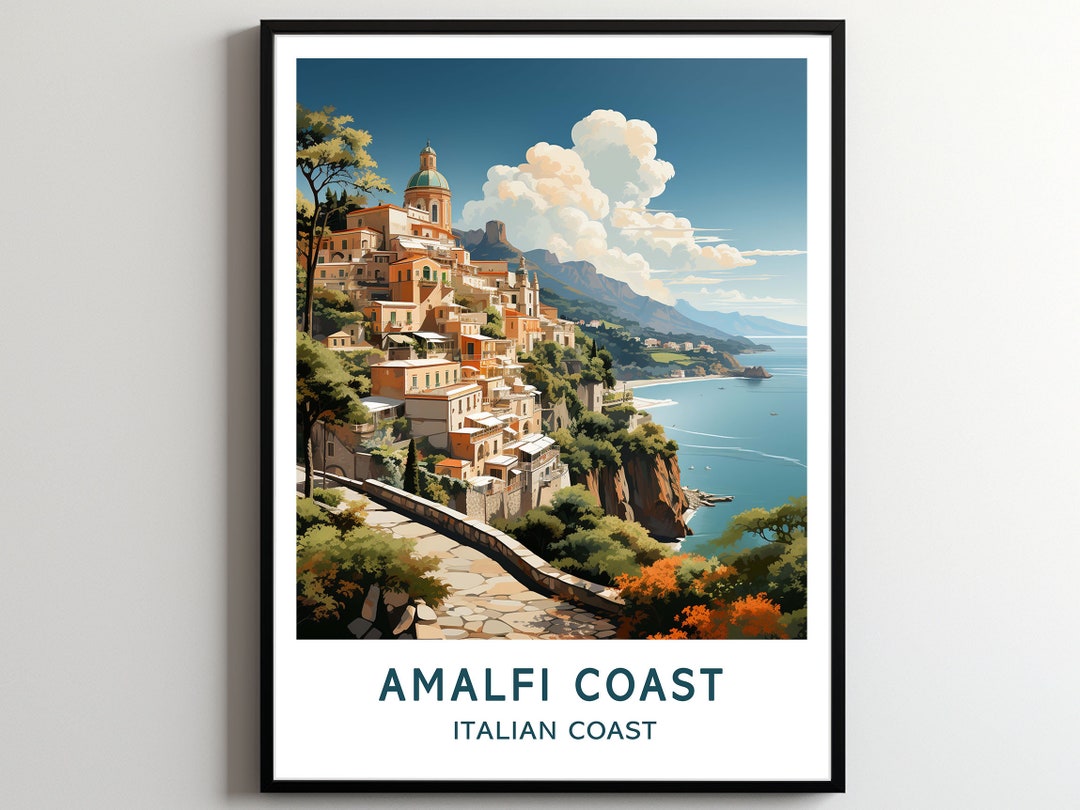 Amalfi Coast Travel Print Wall Art Amalfi Coast Wall Hanging Home Décor