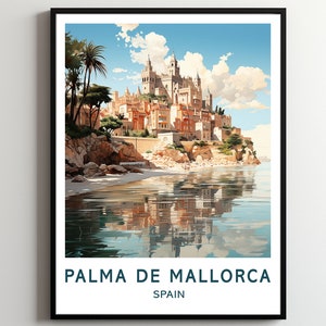 Palma De Mallorca Travel Print Wall Art Palma De Mallorca Wall Hanging Home Décor Palma De Mallorca Gift Art Lovers Spain Art Poster