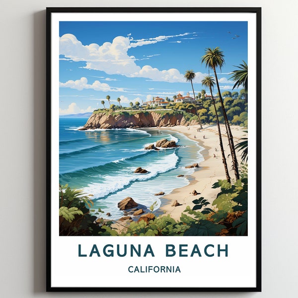 Laguna beach Travel Print Wall Art laguna beach Wall Hanging Home Décor laguna beach Gift Art Lovers California Art Poster