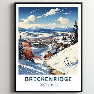 Breckenridge Travel Print Wall Art breckenridge Wall Hanging Home Décor breckenridge Gift Art Lovers Colorado Art Poster