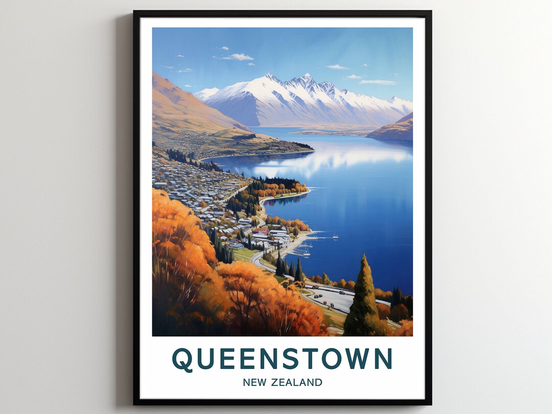 Queenstown Travel Print Wall Art Queenstown Wall Hanging Home Décor