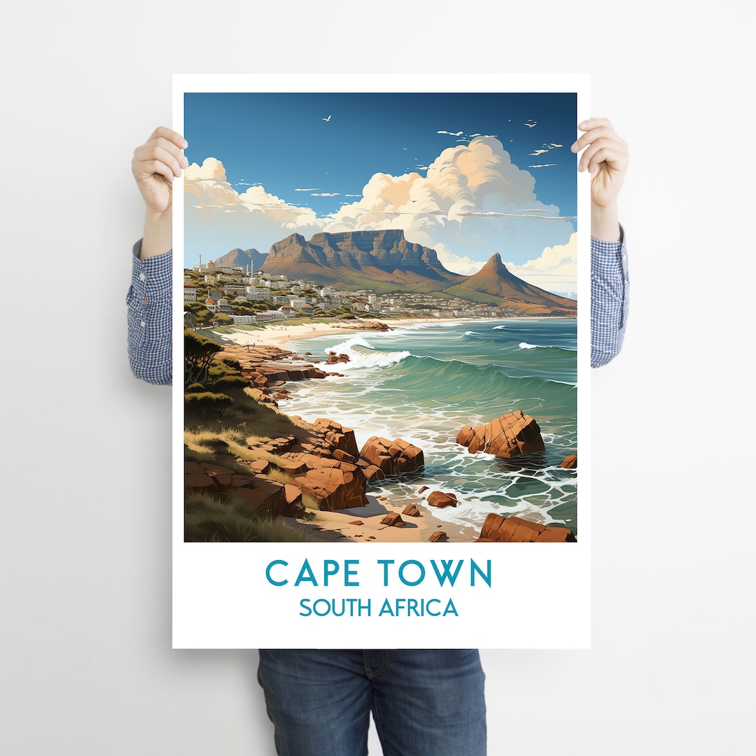 Cape Town Travel Print Wall Art Cape Town Wall Hanging Home Décor Cape ...