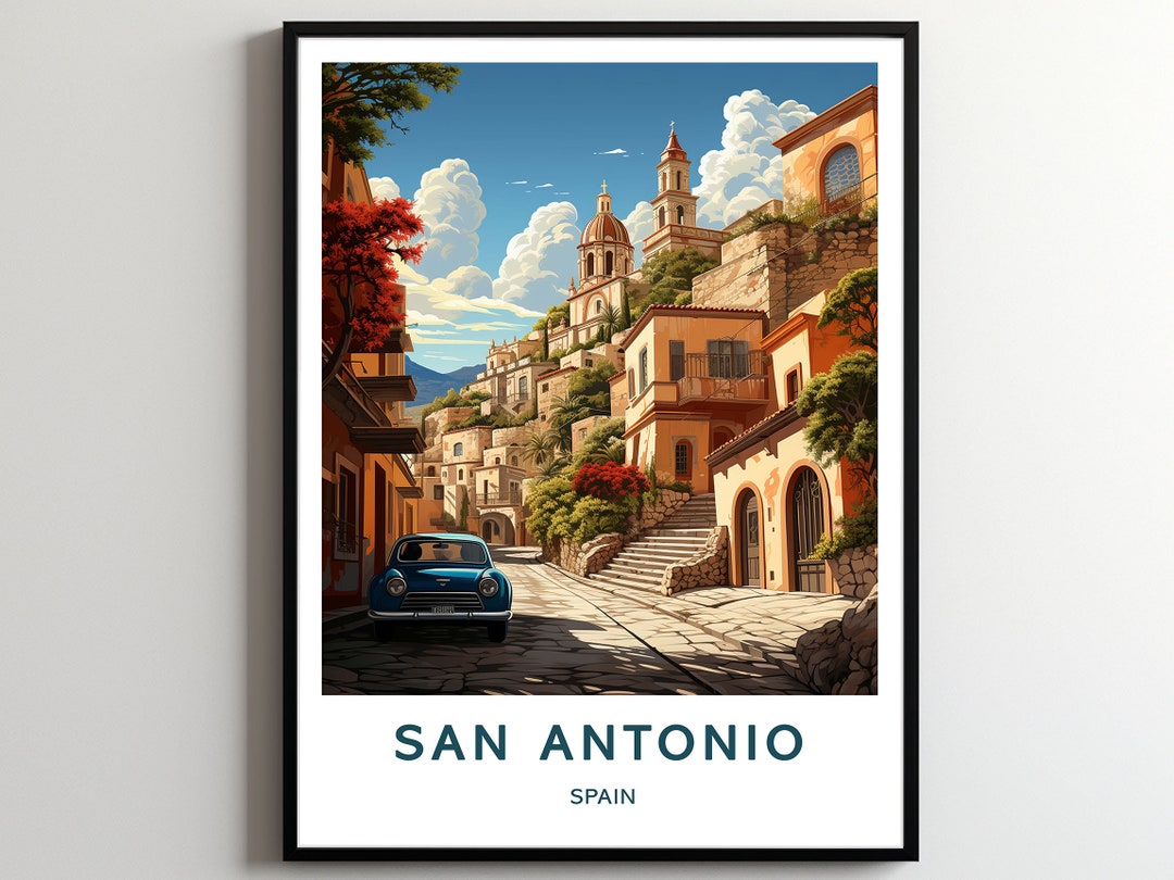 San Antonio Travel Print Wall Art San Antonio Wall Hanging Etsy