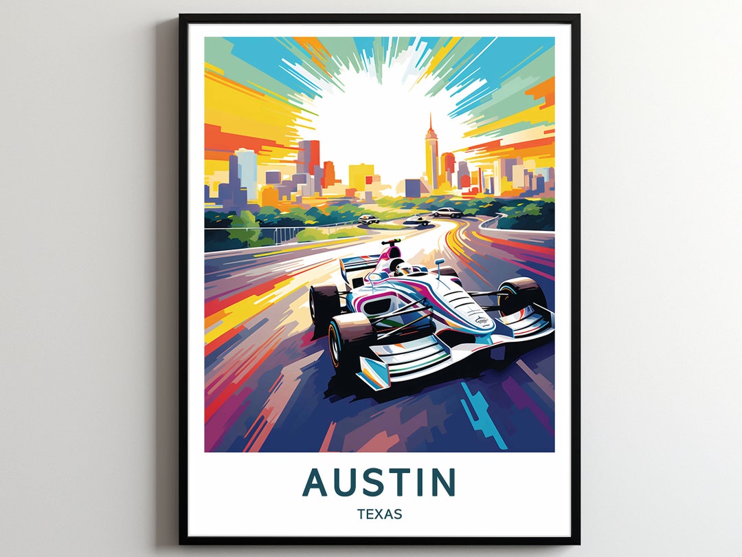 Austin Poster, Texas Race Car Art, Motorsport Travel Prints for ...
