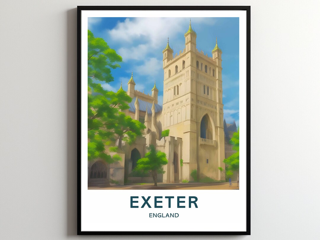 Exeter Travel Print Wall Art Exeter Wall Hanging Home Décor Etsy