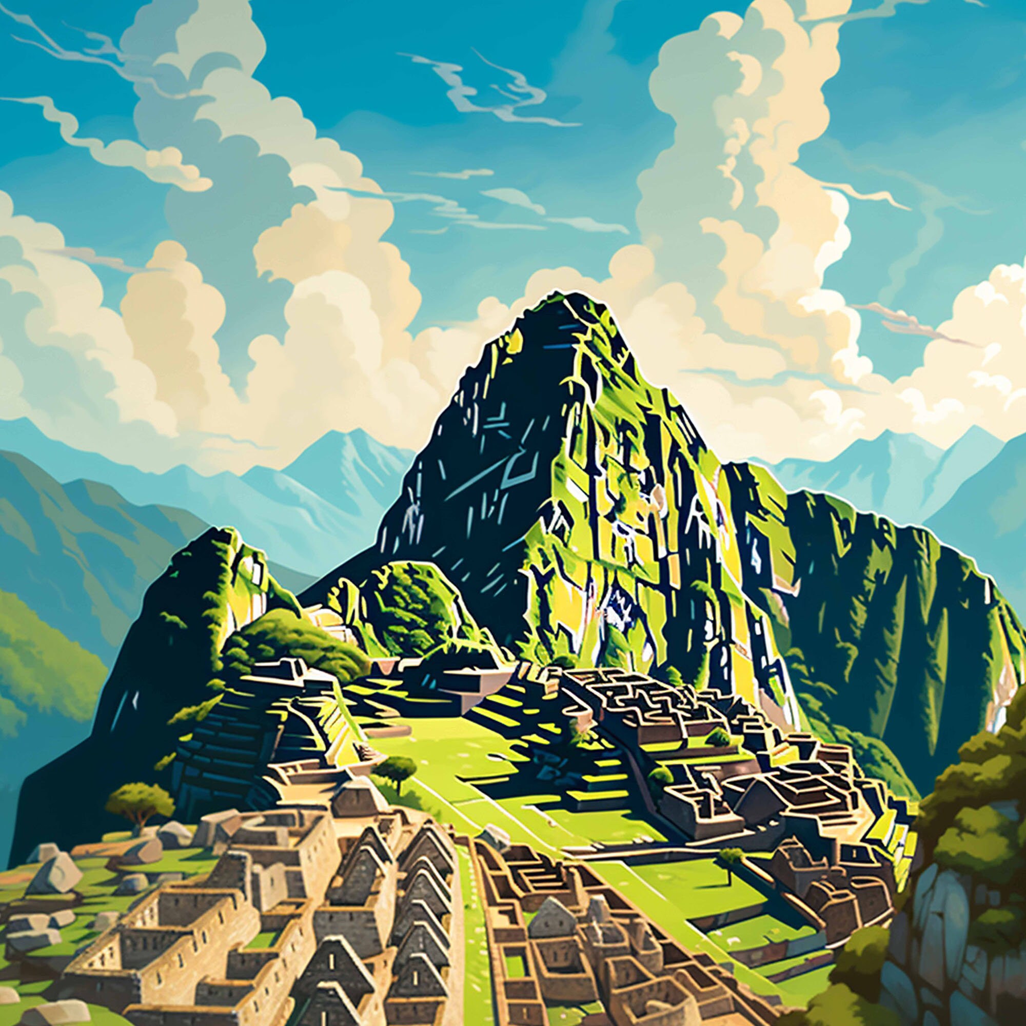 Machu Picchu Travel Print Wall Art Machu Picchu Wall Hanging Home Décor ...