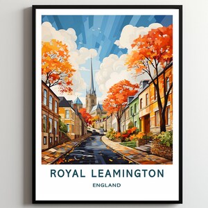 Royal Leamington Travel Print Wall Art Royal Leamington Wall Hanging Home Décor Royal Leamington Gift Art Lovers England Art Poster