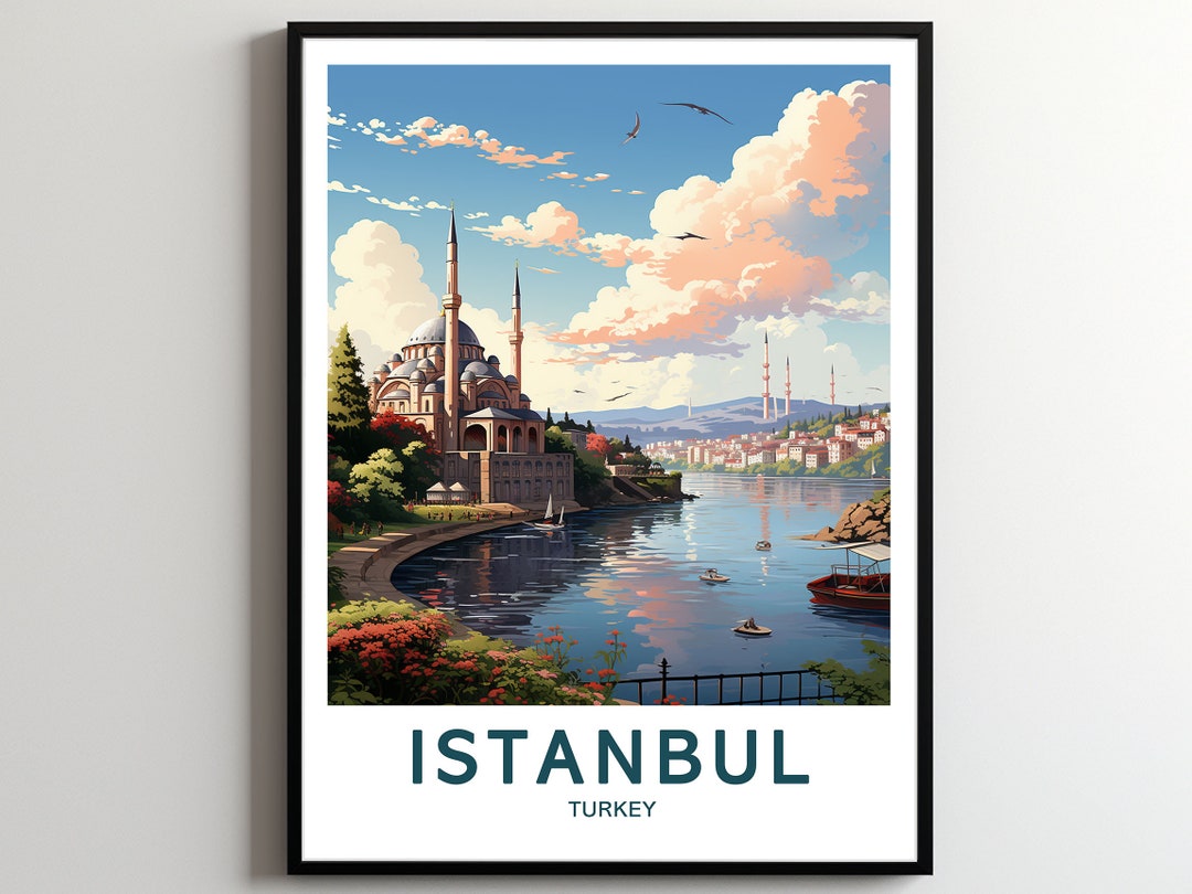 Istanbul Travel Print Wall Art Istanbul Wall Hanging Home Décor Istanbul Gift Art Lovers Turkey