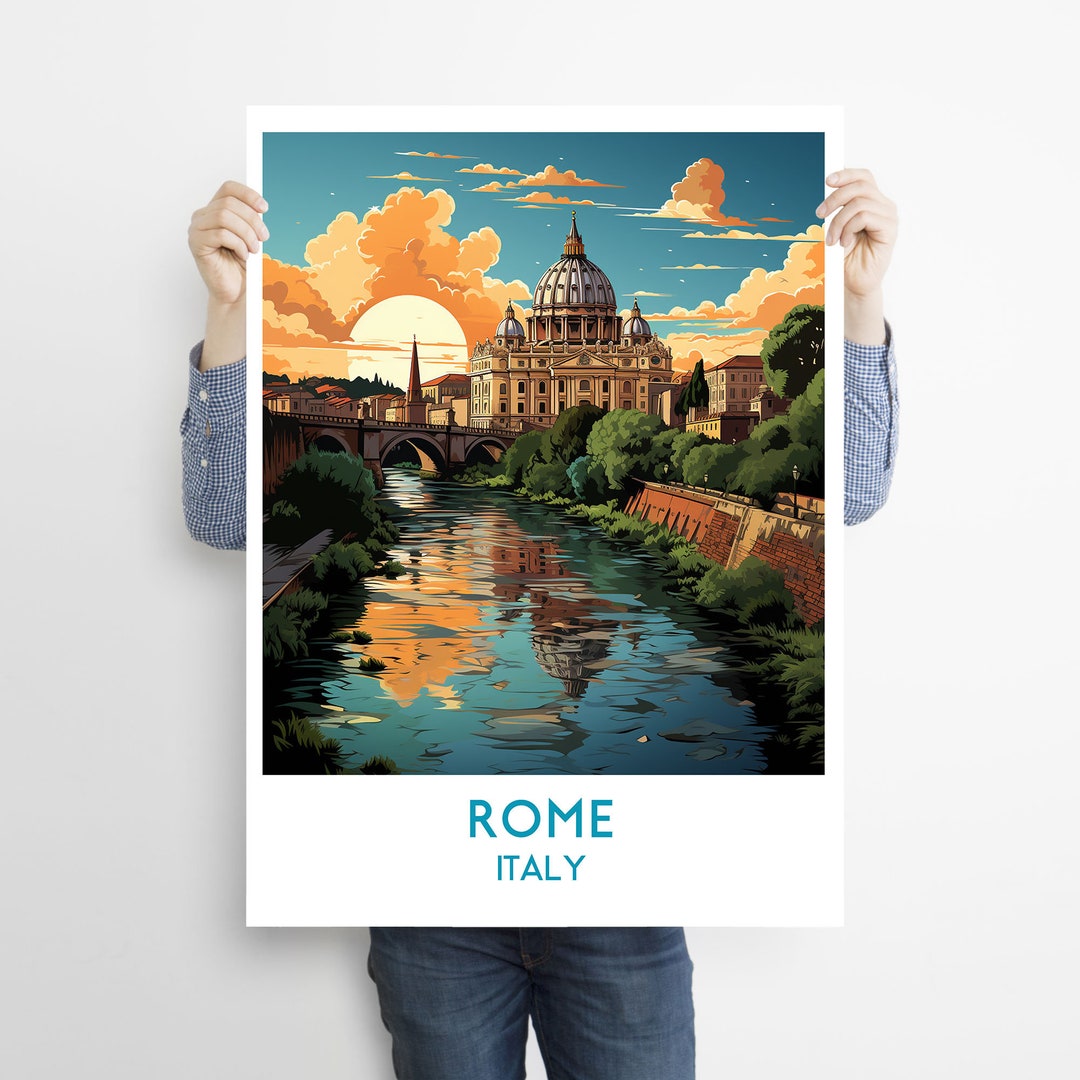 Rome Travel Print Wall Art Rome Wall Hanging Home Décor Rome Etsy