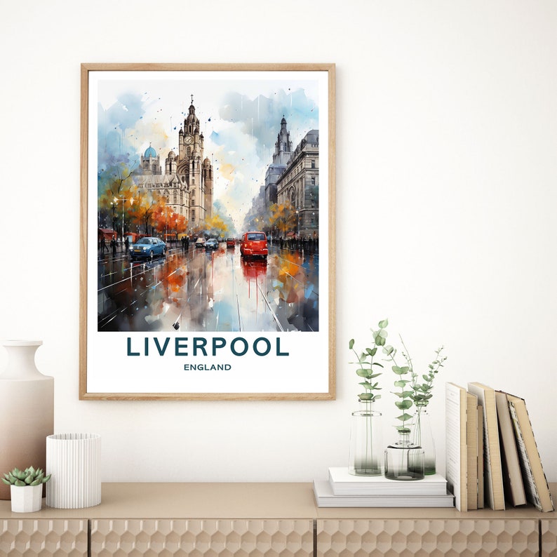 Liverpool Travel Print Wall Art Liverpool Wall Hanging Home Décor