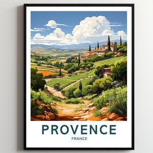 Provence Travel Print Wall Art Provence Wall Hanging Home Décor Provence Gift Art Lovers France Art Poster