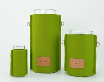 Nordic Felt Vase | Sprout Green | Merino Wool Felt Vase Cover