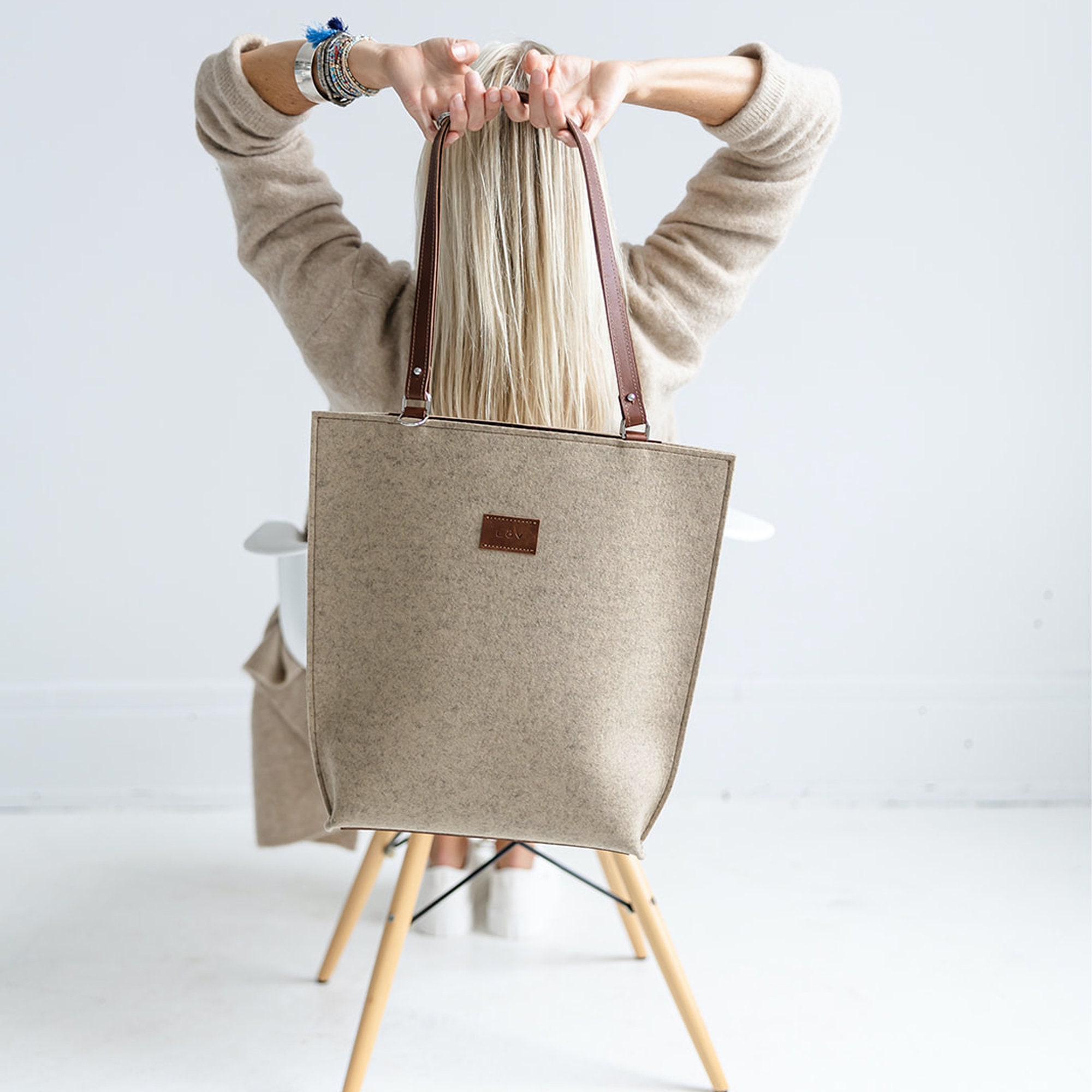 Women Heart-shaped Crossbody Bag Luxury Designer Felt Shoulder